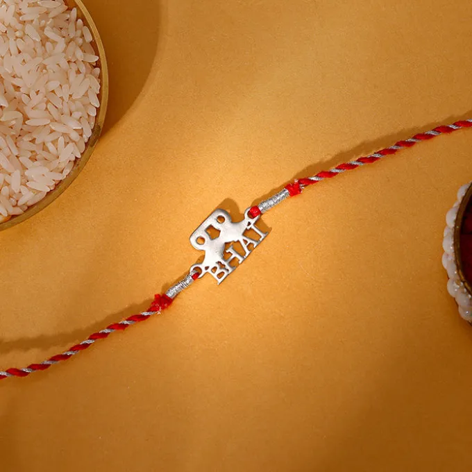 Silver Brother Rakhi