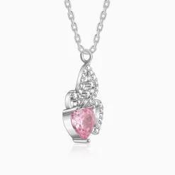 Silver Butterflies Desire Pendant With Link Chain