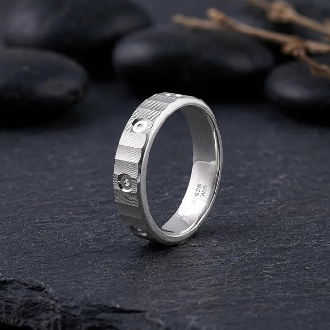 Silver Cadence Ring For Him (Size 20)