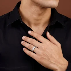Silver Cadence Ring For Him (Size 20)
