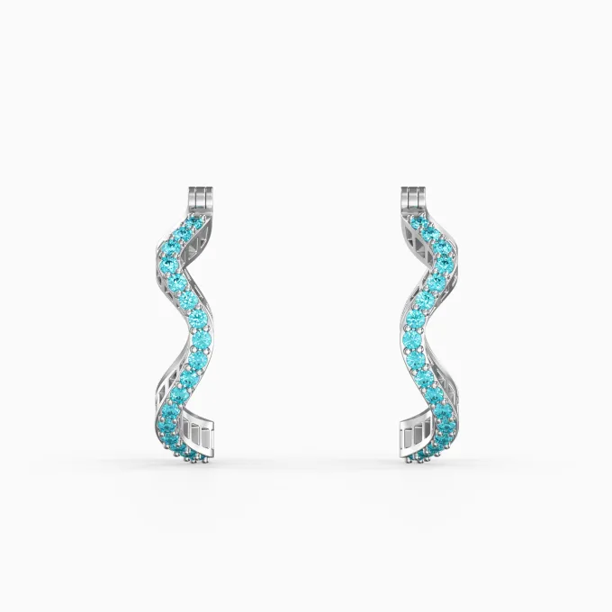 Silver Cassiopeia Hoop Earrings
