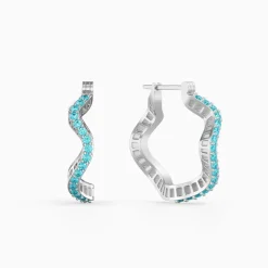 Silver Cassiopeia Hoop Earrings