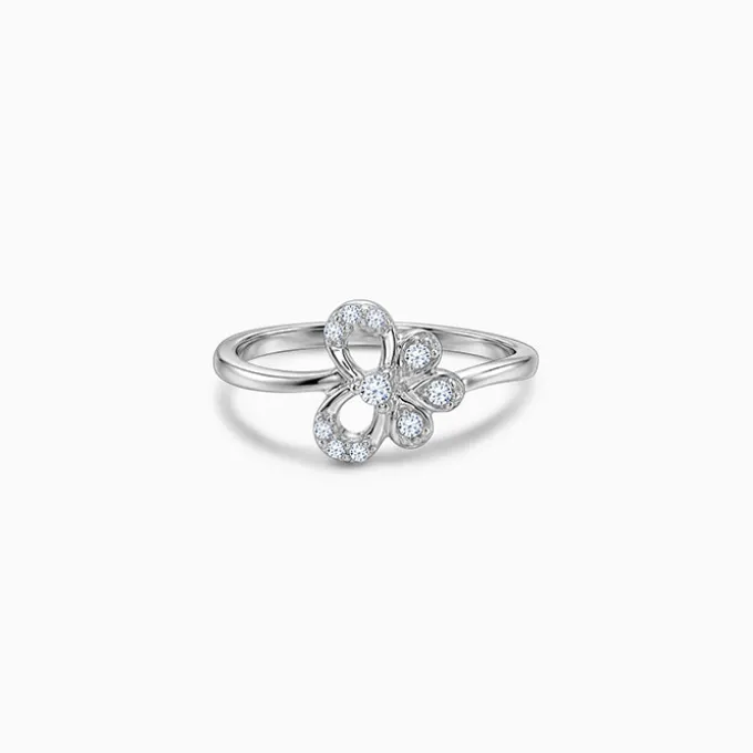 Silver Celeste Flower Ring (Size 12)