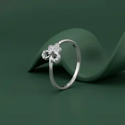 Silver Celeste Flower Ring (Size 12)