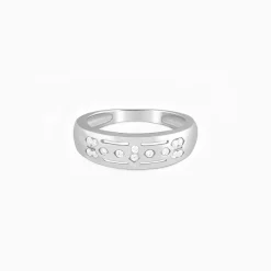 Silver Celestial Grid Ring For Him