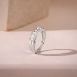 Silver Celestial Grid Ring For Him
