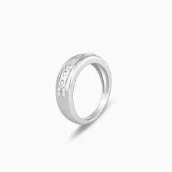 Silver Celestial Grid Ring For Him