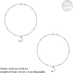Silver Celestial Loop Anklet