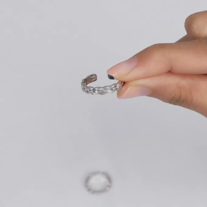 Silver Celtic Tide Toe Rings