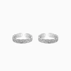 Silver Celtic Tide Toe Rings