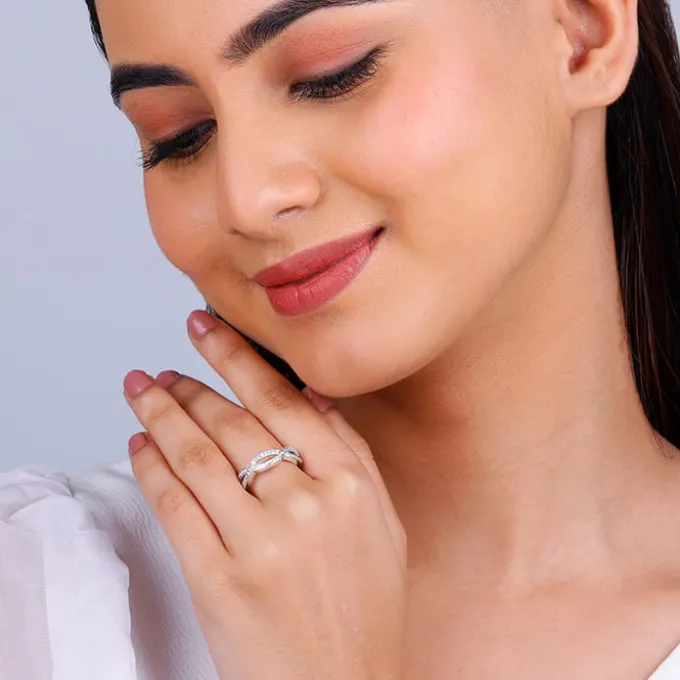 Silver Celtic Zirconia Ring