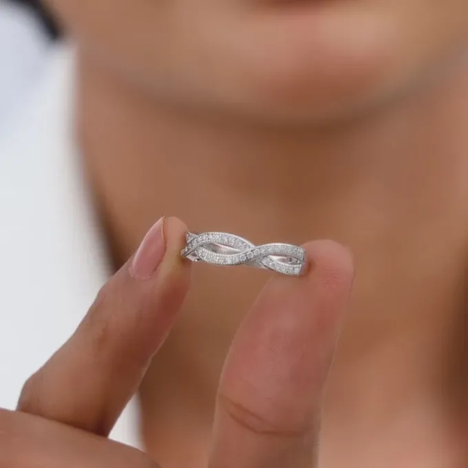 Silver Celtic Zirconia Ring