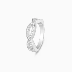 Silver Celtic Zirconia Ring