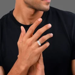 Silver Charm Away Ring For Him
