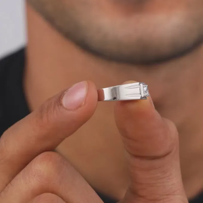 Silver Charm Away Ring For Him