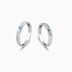 Silver Cherish Couple Bands