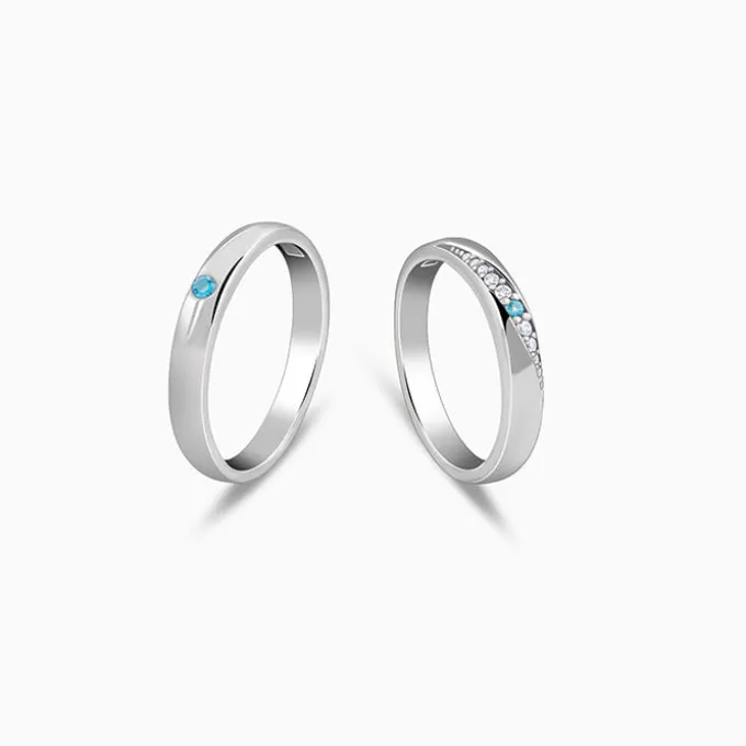 Silver Cherish Couple Bands