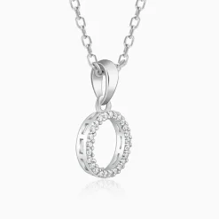 Silver Circle of Joy Pendant With Link Chain