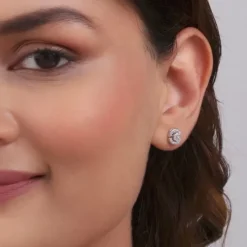 Silver Circular Earrings