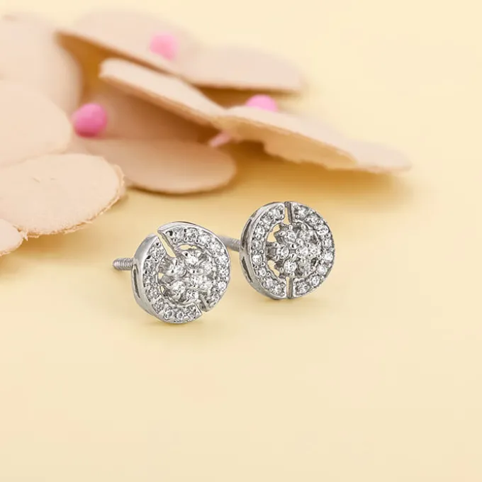 Silver Circular Earrings