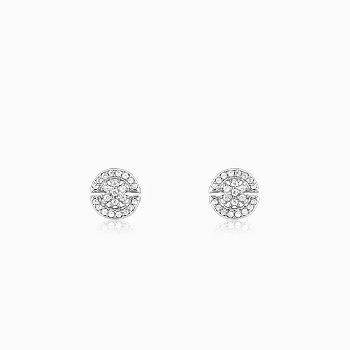 Silver Circular Earrings