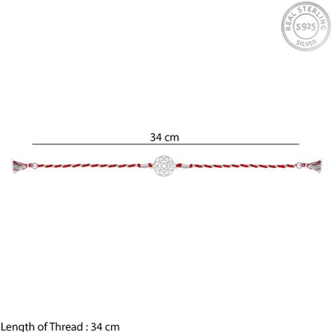 Silver Circular Mandala Rakhi