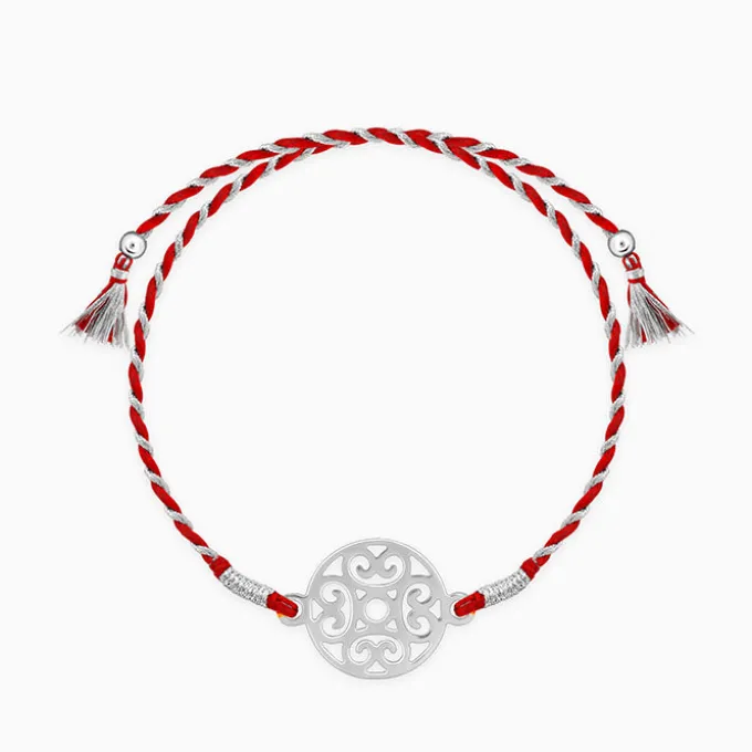 Silver Circular Mandala Rakhi