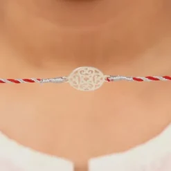 Silver Circular Mandala Rakhi