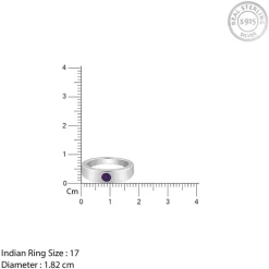 Silver Classic Amethyst Ring For Him
