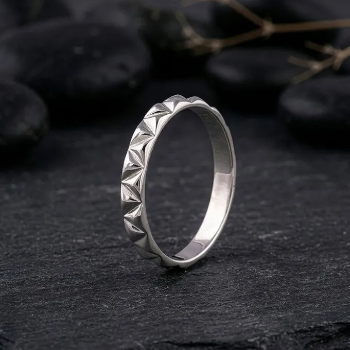 Silver Classic Apex Ring For Him (Size 20)