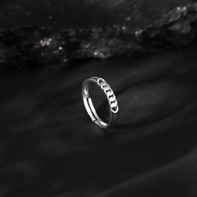 Silver Classic Chain Ring for Him
