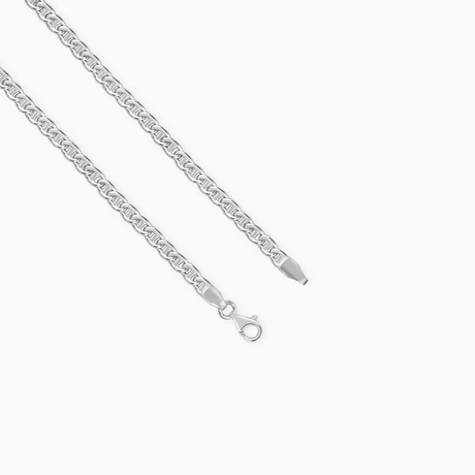 Silver Classic Curb Chain For Him