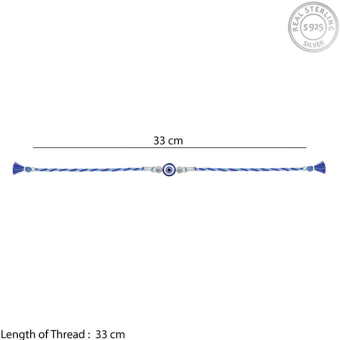 Silver Classic Evil Eye Rakhi