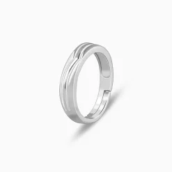 Silver Classic Minimal Ring For Him