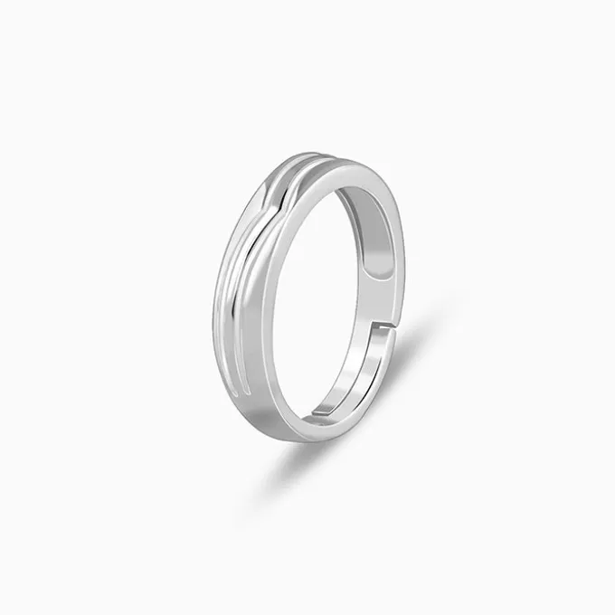 Silver Classic Minimal Ring For Him