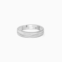 Silver Classic Minimal Ring For Him