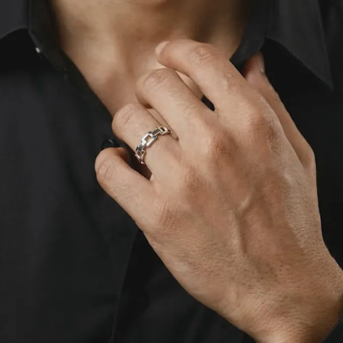 Silver Classic Rebel Ring For Him (Size 17)
