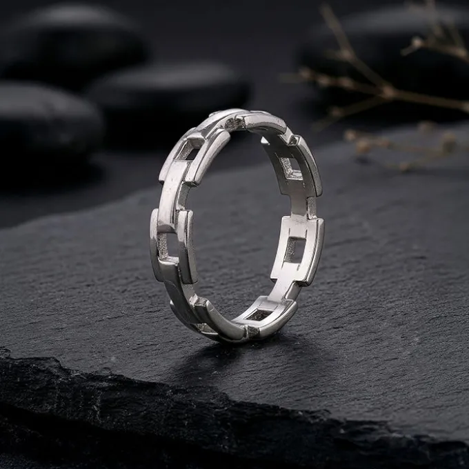 Silver Classic Rebel Ring For Him (Size 17)
