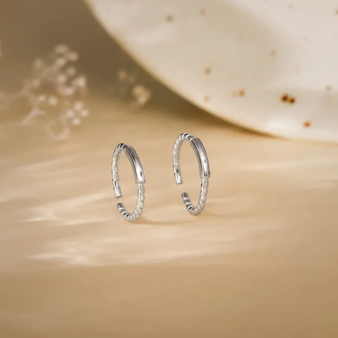 Silver Classic Shine Toe Rings