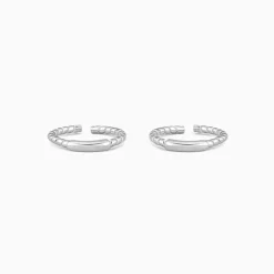 Silver Classic Shine Toe Rings