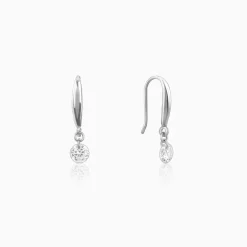 Silver Classic Shiny Drop Earrings