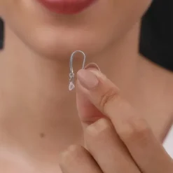 Silver Classic Shiny Drop Earrings