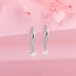 Silver Classic Shiny Drop Earrings