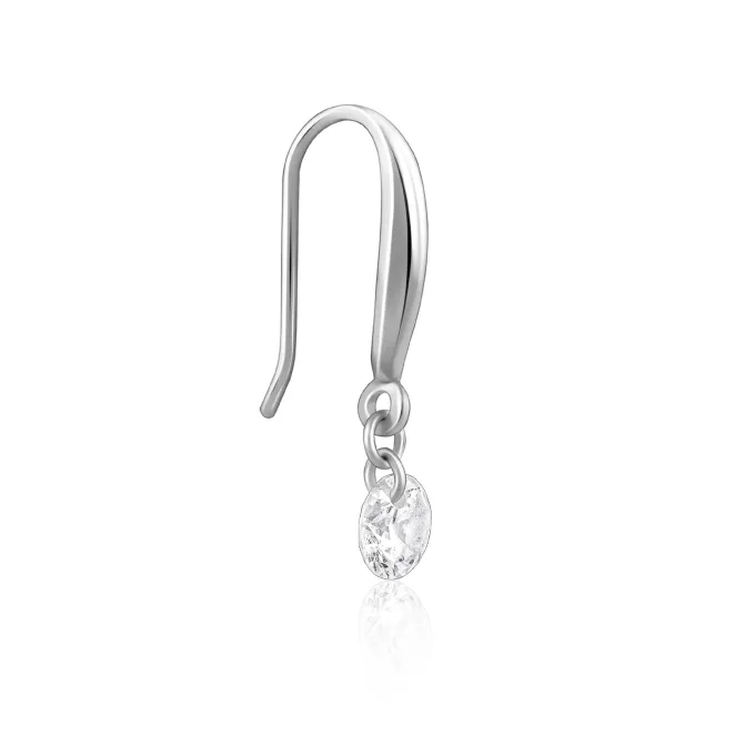 Silver Classic Shiny Drop Earrings