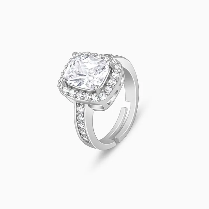 Silver Classic Solitaire Ring