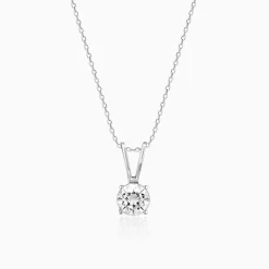 Silver Classic Solitaire Pendant & Ring Set