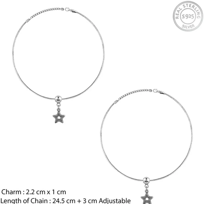 Silver Classic Star Anklet