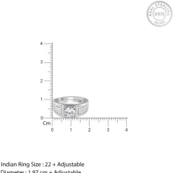 Silver Classic Stud Ring For Him