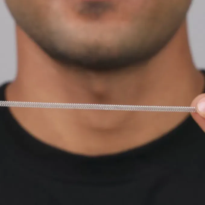 Silver Classic Style Chain For Him