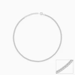 Silver Classic Tennis Anklet